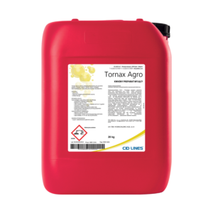 Tornax Agro — kwaśny preparat myjący CID LINES, kanister 25 kg (środek żrący, zawiera kwas solny).
