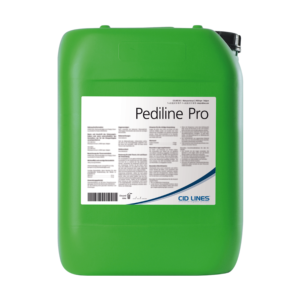 Zielony kanister ze środkiem do dezynfekcji Pediline Pro marki CID LINES.